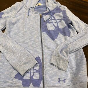 Under Armour Women’s Light Blue Zip-Up Hoodie size small